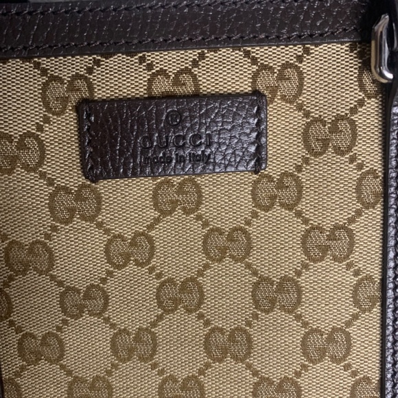 Gucci Brown Canvas Tote New with Strap - Picture 10 of 10